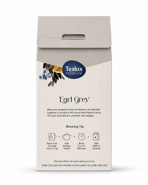 Tealux Earl Grey Pyramid Bags (50 Pack)