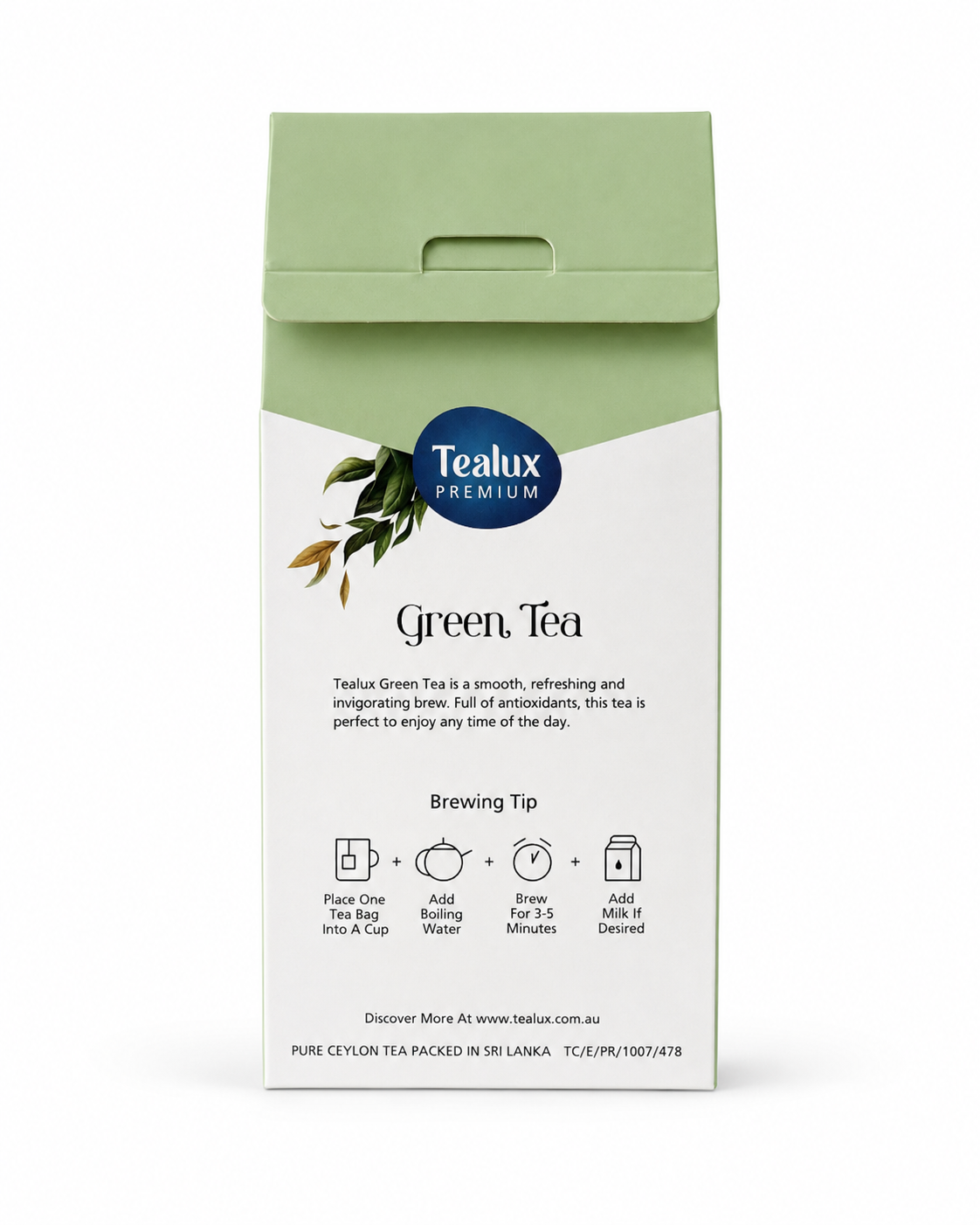 Tealux Green Tea Pyramid Bags (50 Pack)