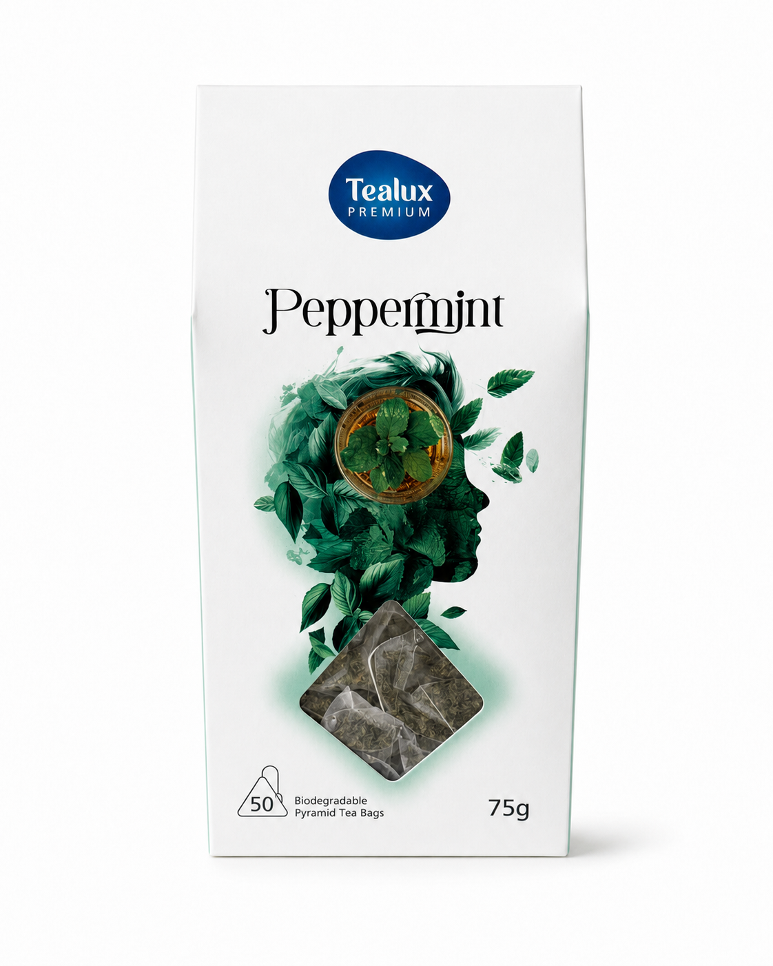 Tealux Peppermint Pyramid Tea Bags 50 Pack