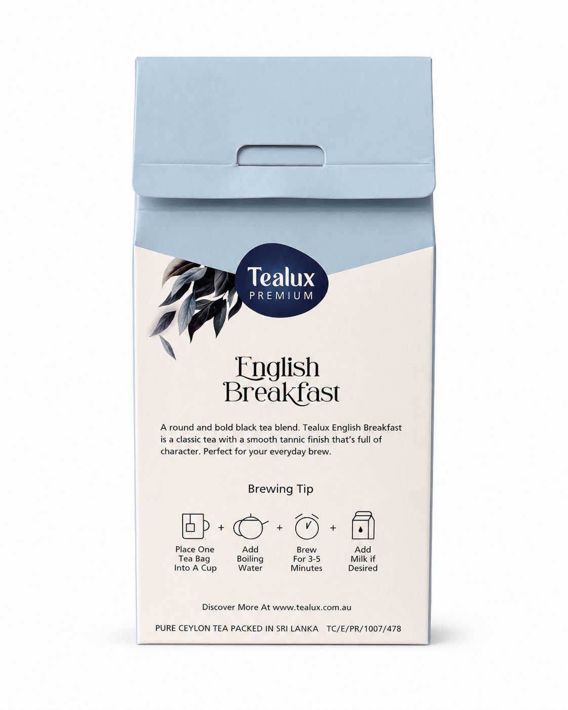 Tealux English Breakfast Pyramid Bags (50 Pack)